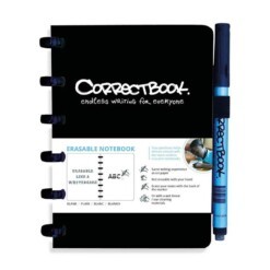 correctbook gelijnd zwart a6