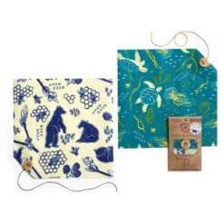 beeswrap sandwich 2pack wildlife