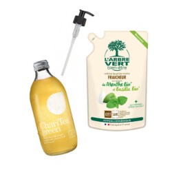 diy soap dispenser set charitea green