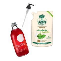 diy soap dispenser set charitea red