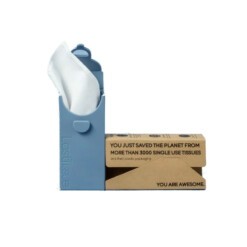 the last tissue herbruikbare zakdoekjes blauw