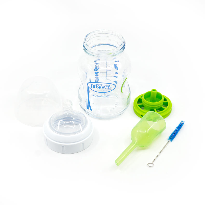 Dr-Browns Brede halsfles 150ml glas