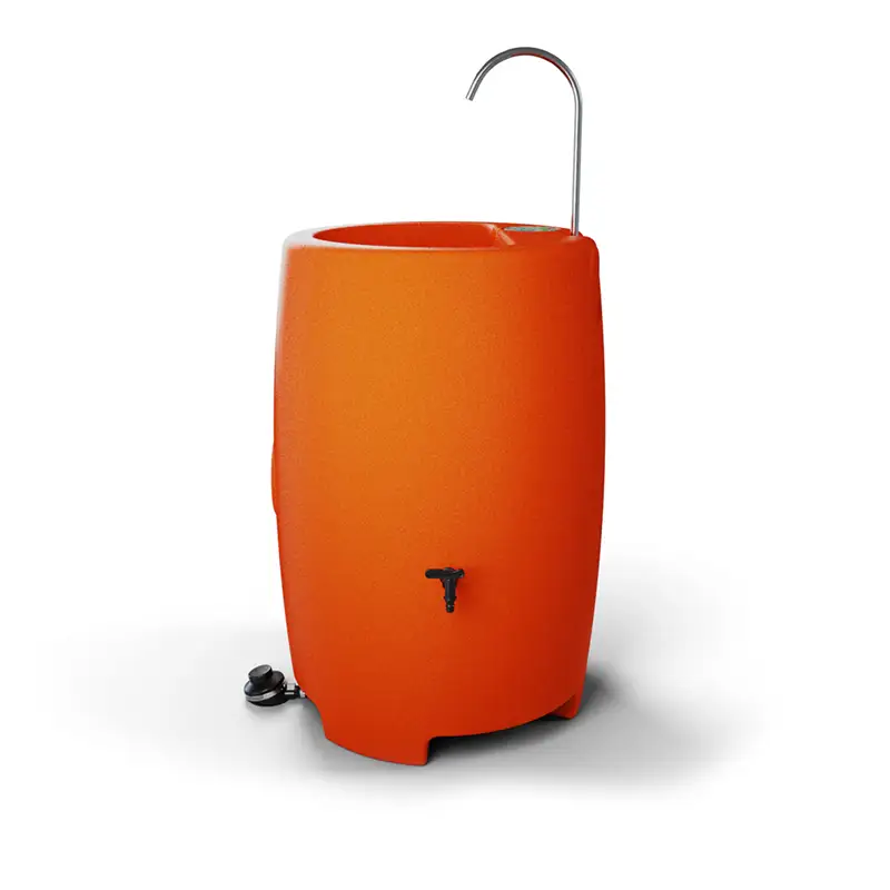 raintap oranje regenton met kraan