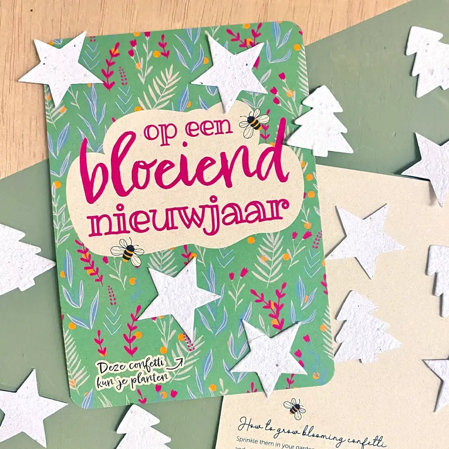 bloom bloeiend nieuwjaar confetti