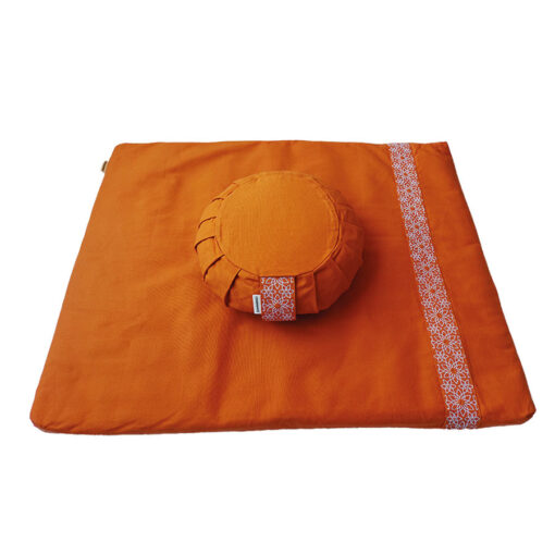 meditatieset-mat-kussen-oranje