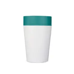 Circular cup 8oz chalk Aquamarine green