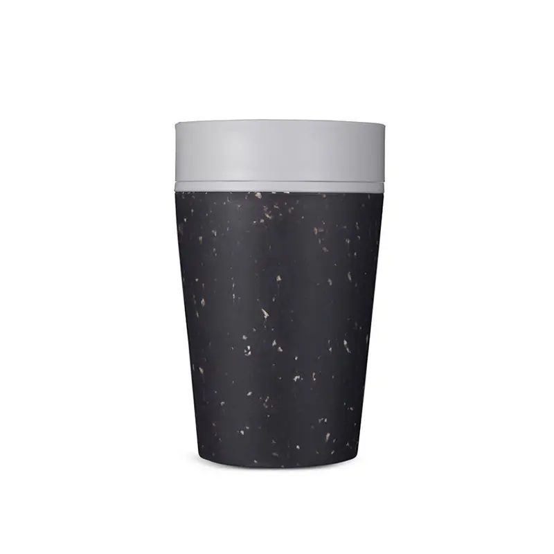 Circular cup 8oz grey Pebble White