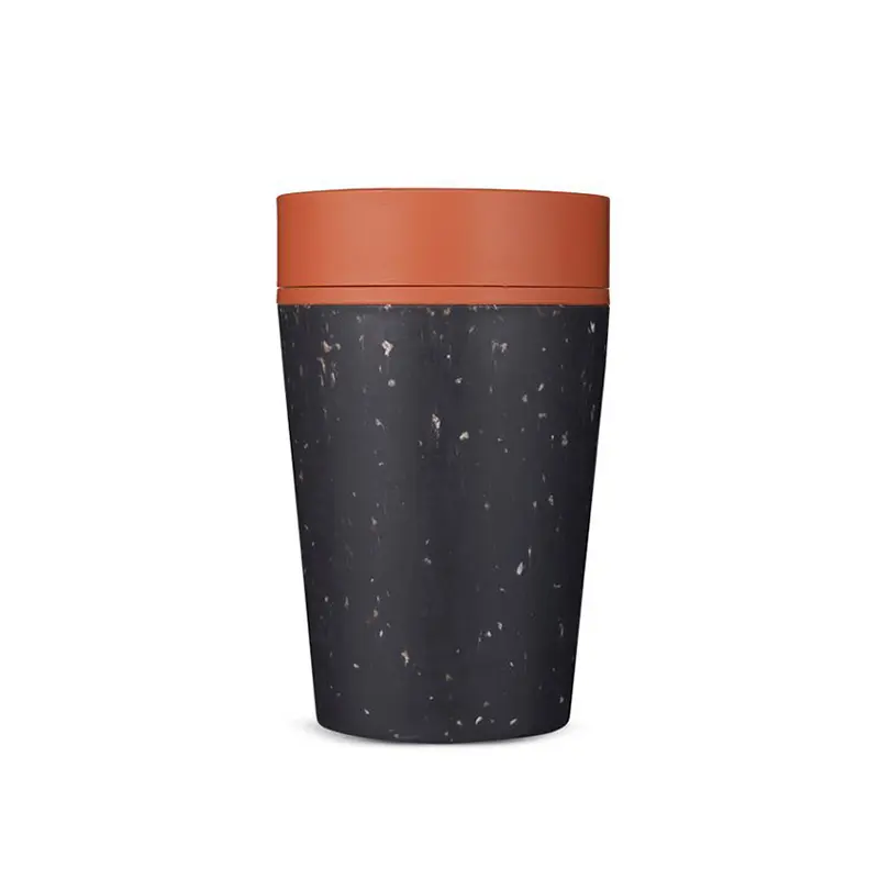 Circular cup 8oz grey Sundown Orange