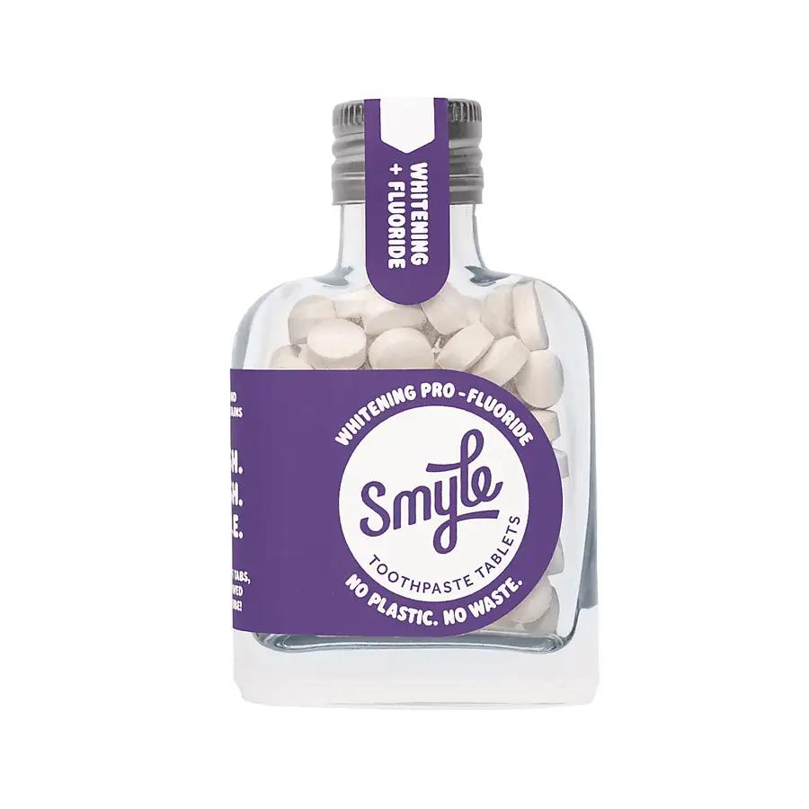 smyle tandpasta tabletten bottle fluoride whitening