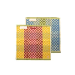 Foekje fleur checkered check vaatdoekje duo 38 groen