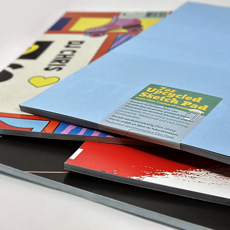 schetsblok van gerecycled papier
