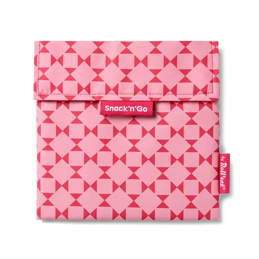 snack n go zakje met klittenband tiles square