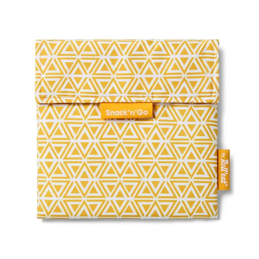 snack n go, boterhamzakje in de kleur geel, tiles triangle