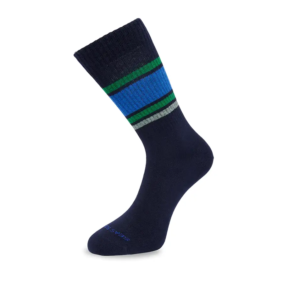 Donkerblauwe sportsokken, unisex, 41 - 46, model splashy, seas socks