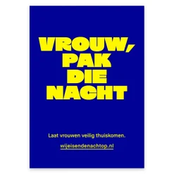 A3 poster vrouw pak die nacht