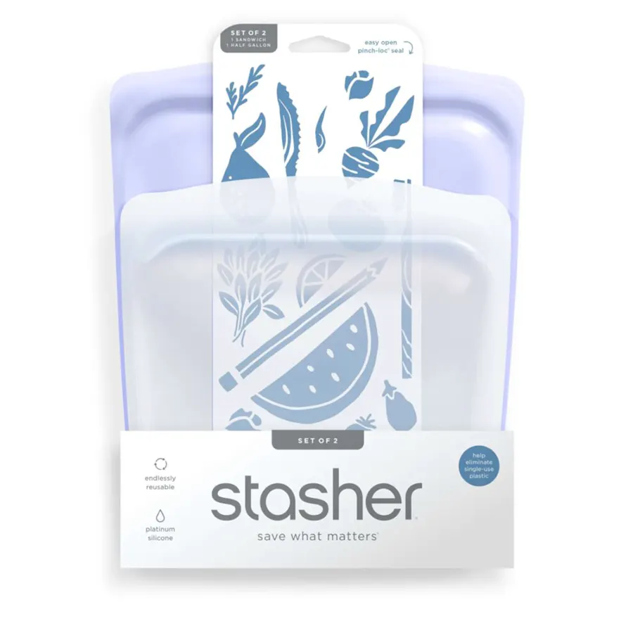 stasher bag set groot en medium