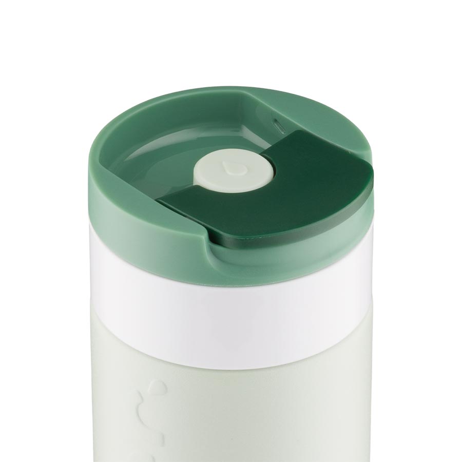 Travel mug dopper closeup Forest Green