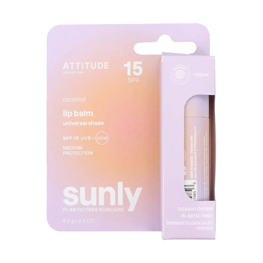 Attitude lipbalm 15spf packaging