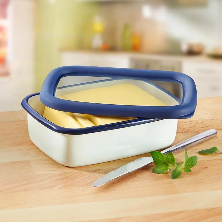 emaille boterdoosje Honey Ware